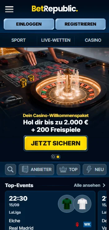 mobile Startseite Bet Republic Casino